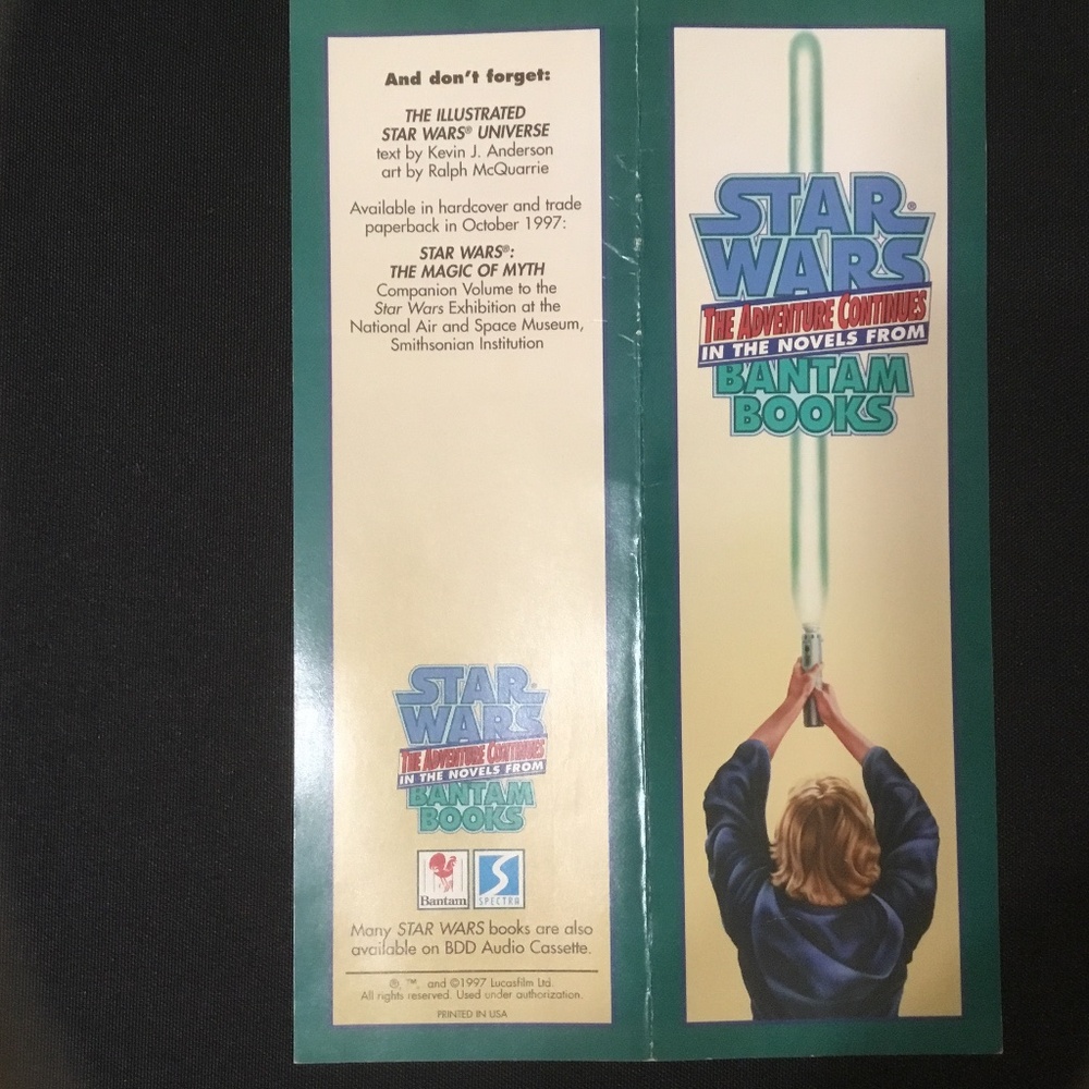 STAR WARS Bookmark and Check List 1997 Rare! Collectors